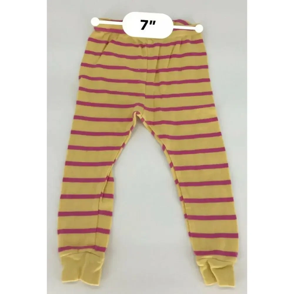 Unbranded Girls Toddler PJ Set Pajamas Striped Lamb Sheep Tight Sz 18 Months